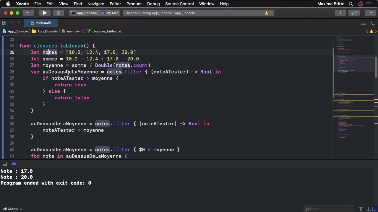 Apprendre à programmer (en Swift) : Optionnels, closures, casts, guard, etc.